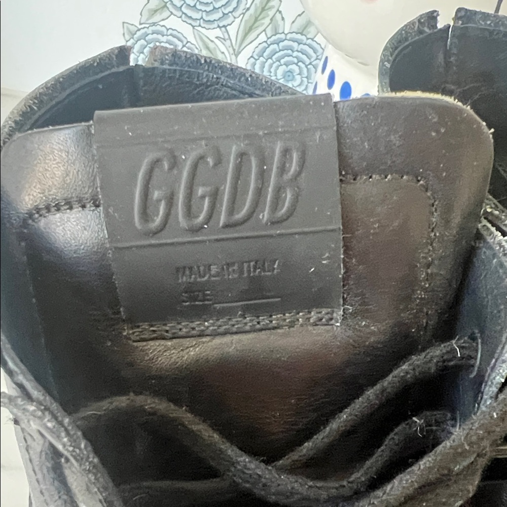 Golden Goose Black Leather Combat Boots - Picture 3 of 6